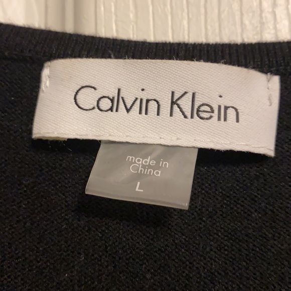 Calvin Klein black dress large  cut out shoulders with a sleeve - Picture 3 of 4